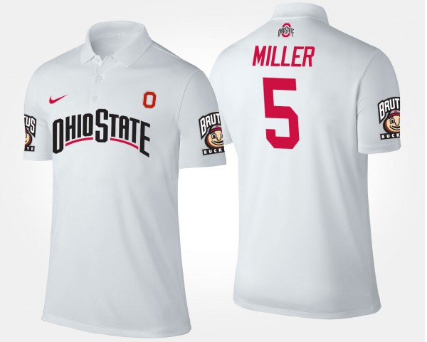 Ohio State Buckeyes Braxton Miller Men's #1 Big Ten Conference Cotton Bowl Bowl Game Black College Football Polo 2404ATJM4